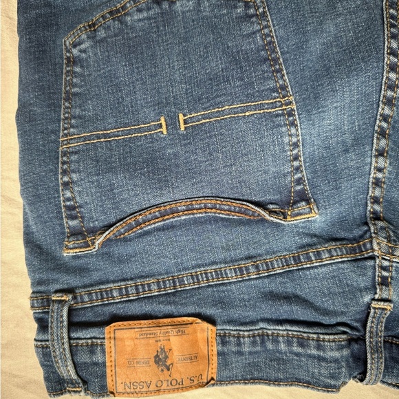 US Polo Assn Straight Leg Jeans W36 L30 Medium Wash Denim 99% Cotton 33x29 - Picture 3 of 7